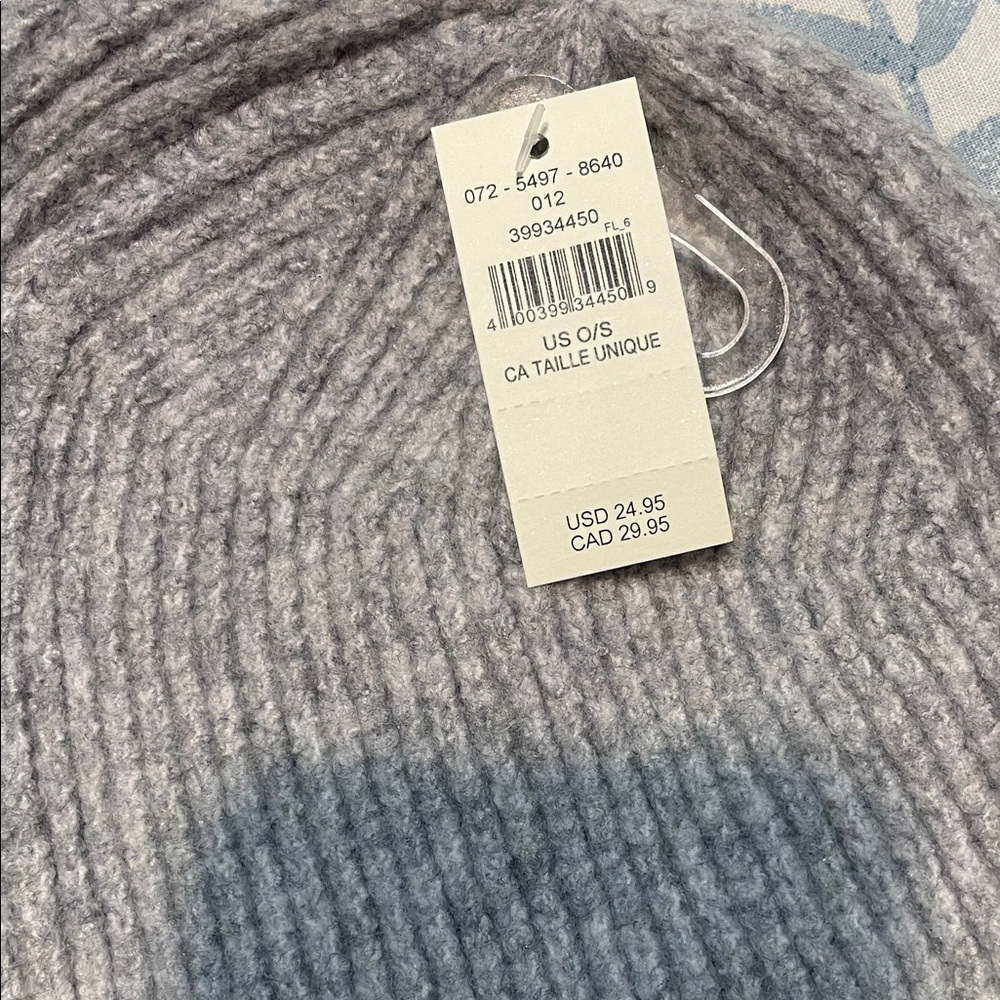 Aerie Soft Gray Ribbed Beanie